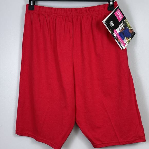 Vintage Fruit Of The Loom Shorts Cotton Casuals High Waist Large Red New NOS - Picture 10 of 10